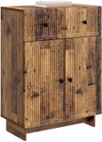 vidaXL Dressoir Oud hout 66 x 34,5 x 90 cm Bewerkt hout