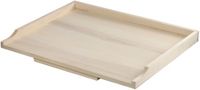 KADAX Noedelplank, houten bakplank van hoogwaardig populierenhout, deegplank met aanslaglijsten, traditionele bakplank voor pasta, cake, deegzakken (eenzijdig, 50 x 70 cm)