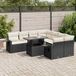 Prolenta Maison Exclusive - Tuinset voor in de tuin, 9-delig, met kussens, zwart, van polyrotan