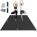 Latios Tapis de yoga - Tapis de fitness/Tapis d'exercice - Antidérapant - Haute densité - Extra large 240 x 180 cm - Avec sac de transport et sangle de transport - Pour yoga, Pilates et exercices au sol