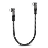 OTraki USB-C-naar-USB-C-kabel, rechthoekig, 0,2 m, 90 graden oplaadkabel, snellaadkabel en datakabel, oplaadkabel, type C-oplader, ondersteunt stroomvoorziening voor iPhone 17/16, Huawei P30/P20/P10