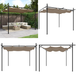 VIDAXL Pergola Avec Toit Rétractable Taupe 295x292x230 Cm - Abri Extérieur - Toit En Polyester