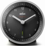 Braun BC07SB-DCF - Wekker - Analoog - Radiogestuurde tijdsaanduiding - Zwart - Zilverkleurig