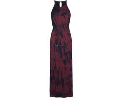 R.E.D. by EMP R.E.D. Rock-Engineered Design Rood-zwarte maxi jurk met batik patroon - Dames - M
