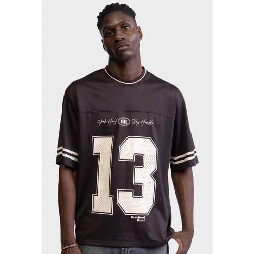 Redefined Rebel oversized T-shirt met print - bruin