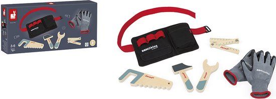 Janod Brico'kids - DIY Gereedschapsriem Met Houten Gereedschap - Vanaf 3 Jaar