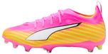 PUMA Ultra 6 PRO FG/AG JR voetbalschoen, Poison Pink White-Sun Stream-Bright Aqua Zwart, 4 UK