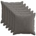 vidaXL - Kussensloop - 6 stuks - HOUTEN - Donkergrijs - 70 x 70 cm - corduroy