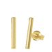 Lucardi Boucles d'oreilles femme barre 1,1 cm - Boucles d'oreilles - Cadeau - 14 carats Or - Or jaune