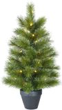 Black Box Trees Glendon Kunstkerstboom met Verlichting - Kerstboom H90 x Ø51 cm - Kunstboom in Pot - Groen