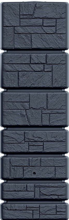 Prosperplast Regenton Stone Tower 350 liter - Antraciet | Steen effect Muur regenton