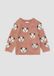 s.Oliver Strickpullover roze lange mouw ronde hals dierenprint unisex 68
