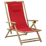 VidaXL Terras Gecapitonneerde zitting Bamboo, Polyester Tuinstoel