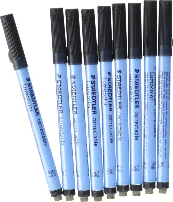 Staedtler Lumocolor Correctable Markeerstift - Zwart - Fijne punt - 1 stuk