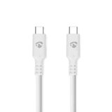 Nedis USB-C™-kabel | USB 3.2 Gen 2 | 100 W | 4K@60Hz | 10 Gbps | 2 m | Zwart - CCGW64750WT20
