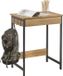 MARA Bureau - Tiroir - Table d'ordinateur - Bureaux - 2 crochets - Bois - Beige/Noir - 60 x 40 x 77 cm
