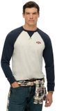 Superdry Vintage Athletic Baseball Top Heren XXL Katoen Grijs/Marine