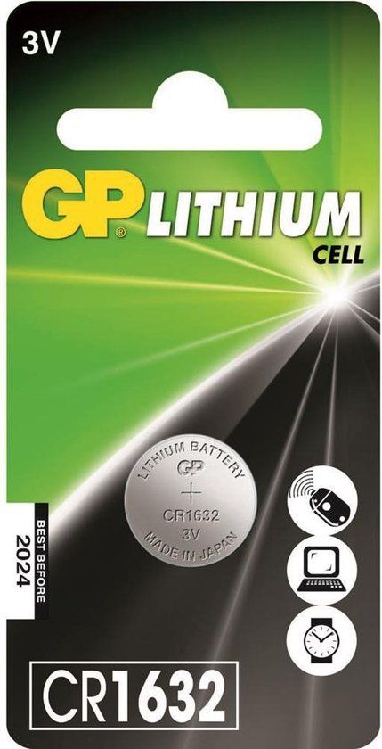 GP Batteries CR1632 Lithium Batterij - 3V - Knoopcel - 1 Stuk