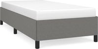 vidaXL Cadre de lit sans matelas, gris foncé, 90x200 cm, tissu