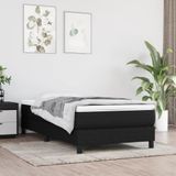 VidaXL Matras met binnenvering Mini-eenpersoonsformaat Medium/hard Zwart, Wit Polyester 800 mm x 1600 mm x 200 mm