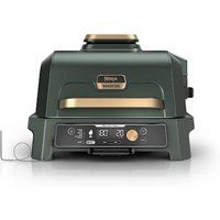 Ninja Woodfire Pro Connect XL Elektrische BBQ Grill & Smoker met Hoes - Groen & Goud
