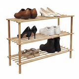 Merkloos Relaxdays Schoenenrek - naturel - 74x48,5x26 cm