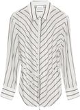 comma gestreepte blouse wit