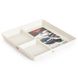 Plasticforte Vakjesborden - 1x stuks - ivoor wit - gourmetbord - 3-vaks - kunststof - 24 x 24 cm