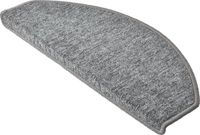 Beautissu ProStair - XXL Trapmatten voor Standaardtrappen 65x24 cm - 15 Stuks - Zelfklevend Trapmat Afgerond - Licht Grijs