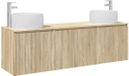 vidaXL Badkamerkastenset 3 st Sonoma Eiken 49,5 x 44,5 x 66 cm