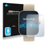 Savvies 6x Schermbeschermer compatibel met Huami Amazfit Bip 3 Pro Screenprotector ultra transparant