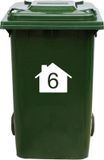 MC Living KadoExpress Kliko Sticker / Vuilnisbak Sticker - Nummer 6 - 22 x 17,5 - Wit