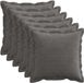 vidaXL - Kussensloop - 6 stuks - Donkergrijs - 40 x 40 cm