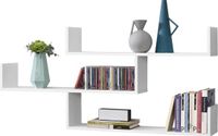 en.casa H.T. Trade Service GmbH & Co. KG Wandrek Grimstad met 3 planken 119x18x55 cm wit mat gelakt