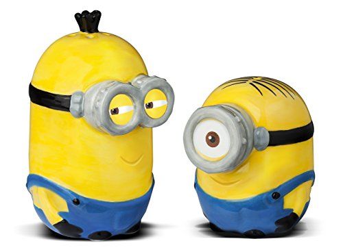 Joy Toy 90327 Minions zout- en peperstrooier in keramiek als set in geschenkverpakking 7,5 x 12,5 x 11 cm, kleurrijk