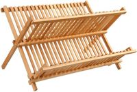 Secret de Gourmet Afdruiprek - 2-laags - bruin - 42 x 33 cm - bamboe hout