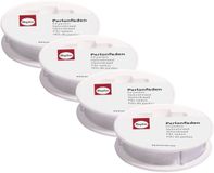 Rayher hobby materialen Rayher Nylon draad - 4x rollen - wit - 0,7 mm - 25 m
