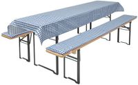 Ibenzoa® Biertafel en Bankstel Bekledingsset met Kussen en Tafelkleed voor Feestelijke Gelegenheden