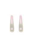NAEMI Oorbellen Vrouwen Staal wit veelkleurig Oorhangers 3.2 cm