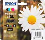 Epson Tintenpatronen Multipack XL T1806 Pâquerette Schwarz, Cyan, Magenta, Gelb C13T18164012