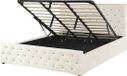 Beliani AMIENS Lit - Beige - 180x200cm - Velours - Avec Rangement