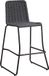 Bolt Edge Tabouret de bar Rotin - Anthracite/Noir - Rotin - Dossier - 74cm de haut - Pour extérieur