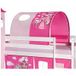 IDIMEX Rideau PRINCESSE, tunnel de lit pour lit mezzanine lit coulissant lit de jeu lit d'enfant en rose/rose PR