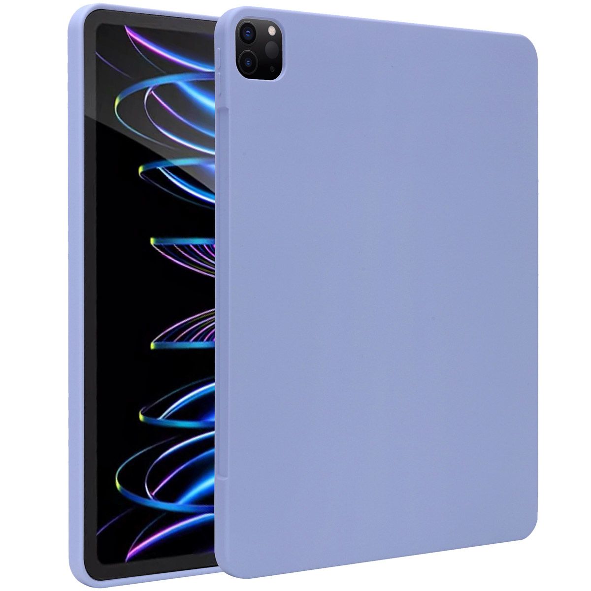 Accezz Liquid Silicone Backcover met penhouder iPad Pro 12.9 (2020-2022) - Lila