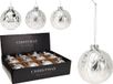 Nampook Koopman Kerstbal glas 8 cm zilver 3ass Nampook
