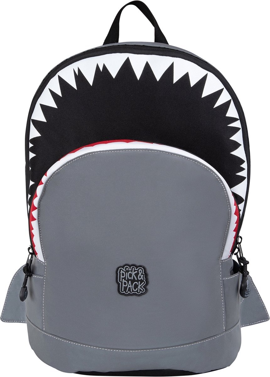 Pick Pack Shark rugzak M met 13 inch laptopvak