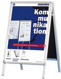 Franken Stoepbord A1, 64 x 117 x 76, zilver aluminium