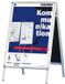 Franken Stoepbord A1, 64 x 117 x 76, zilver aluminium