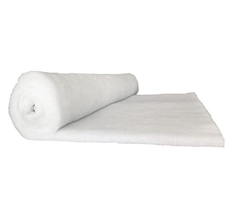 pemmiproducts Volumevlies 400 g/m² 1,5 m breed 8 m lang ca. 40 mm dik, 12 m² (EUR 6,79 / m²), Öko-Tex Standard 100, productklasse 1, 100% polyester, wasbaar, patchworkvlies, watten metergoed geschikt als vulmateriaal voor bijv. pluche dieren, poppen, beer, kussens, enz