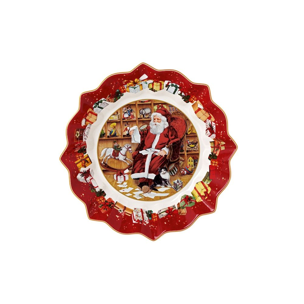 Villeroy & Boch Santa schaal op voet 25 cm - Toy's Fantasy
